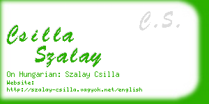 csilla szalay business card